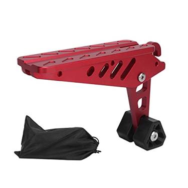 Imagem de Suporte de teto, pedal de porta de carro, gancho de trava de porta dobrável, pedal de passo, acessórios de liga de alumínio antiderrapantes para carro, SUV caminhão, trailer, trilhos, acessórios externos automotivos (vermelho)
