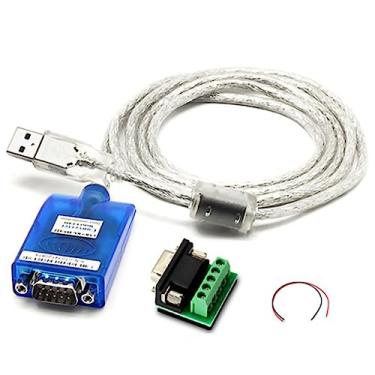 Imagem de MOUDOAUER Adaptador USB para serial RS485 RS422 suporta CC 5V com luzes LED para Windows 11 10 8 7 XP