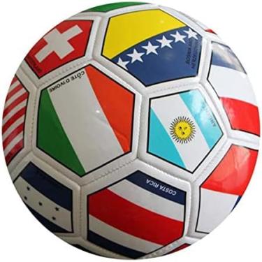Imagem de Bola De Futebol Com Padrão De Bandeira Nacional, Brinquedo De Futebol Tamanho 5, Chute Como Os Profissionais, Bolas De Futebol Para Jogo Ao Ar Livre E Interno, Presente De Quintal,Multicolorido,5,