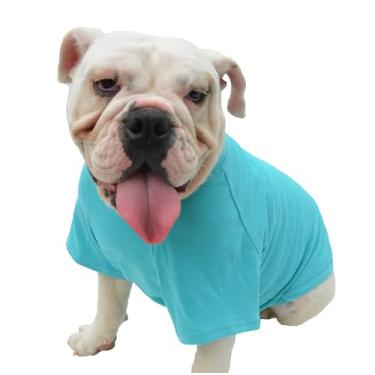 Imagem de Camiseta Lovelonglong Bulldog Clothes Dog Clothing Blank para buldogue francês inglês buldogue americano pit bull pugs 100% algodão pele cuidado turquesa B-M