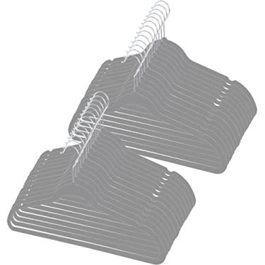 Imagem de Kit 30 Cabides de Veludo 360° Antideslizante Kit Cabide para Roupas Camiseta Calça