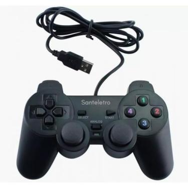 Imagem de Controle Usb para PC Computador Notebook Joystick Dualshock Analógico tipo ps2 -Santeletro
