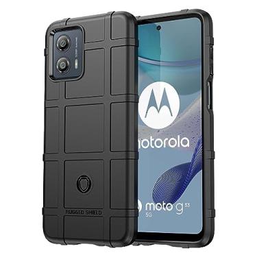 Imagem de Capa de celular para Moto G53, fibra de carbono refinada, anti-queda, anti-impressões digitais, proteção total de 360° cinza