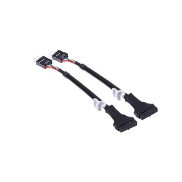 Imagem de 1/2/5pcs/Set USB Converter Adapter Fit Compatible Cd-rom/floppy Drive Panel USB 3.0 20 Pin Male To USB 2.0 9 Pin Motherboard Female Cable (Color : 2pcs-01)