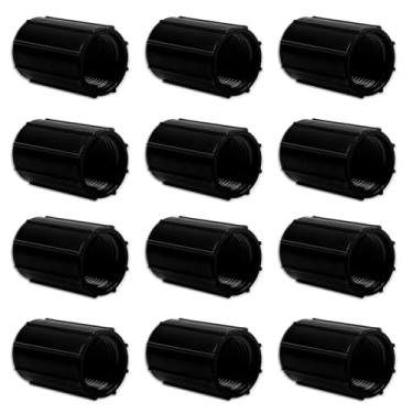 Imagem de 12 peças 1/2 polegada fêmea rosqueado PVC encaixe preto adaptador fêmea acessórios para tubos sistema de irrigação por gotejamento para tubos de irrigação extensão de elevação (preto)
