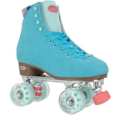 Imagem de Patins femininos VNLA Parfait | Moderno, confortável e perfeito para pés largos | Patins Quad de cano alto - Aqua - Senhoras 9