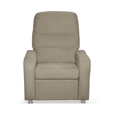 Imagem de Cadeira Poltrona Do Papai Reclinável Confortável Suede Bege