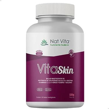 Imagem de Vita Skin Colágeno Verisol Sabor Amora 60 Balas Mastigáveis