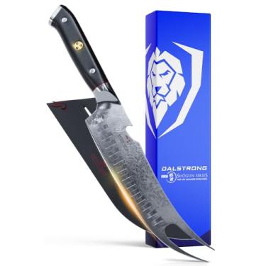 Imagem de Dalstrong Faca Pitmaster para churrasco e carne - 20 cm - série Shogun Elite - ponta bifurcada e abridor de garrafa - faca de cozinha japonesa AUS-10V super aço - cabo G10 - lâmina afiada - com bainha