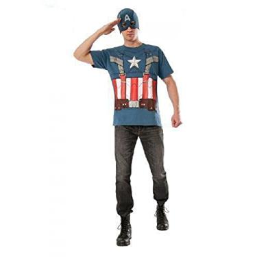 Imagem de Rubie's Costume – Camiseta masculina do Capitão América, o soldado de inverno, Multicor, Extra Large