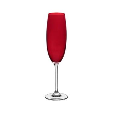 Imagem de Taça De Cristal Para Champagne 220 Ml Cor Vermelha Gastro Bohemia - Bo