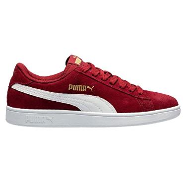 Imagem de Tênis Smash V2, Puma, Feminino, Vinho/Dourado/Branco, 37