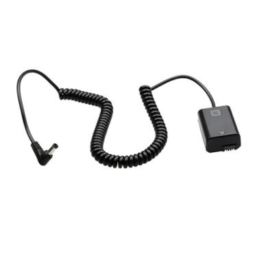 Imagem de Adaptador de cabo de alimentação extensível DC NP-FW50 acoplador de bateria falsa para Sony ZV-E10 A6500 A6400 A7M2