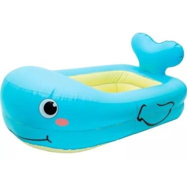 Imagem de Banheira Inflável Baleia Feliz Bebê Piscina 6-24 Meses Buba Toys