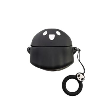 Imagem de TSVSXS Linda capa compatível com Samsung Galaxy Buds3/Galaxy Buds3 Pro (2024) com anel, capa protetora de silicone à prova de choque de desenho animado anime fantasma para homens e mulheres