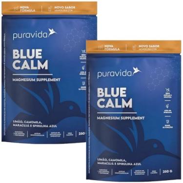 Imagem de 2x Blue Calm Magnésio Inositol Triptofano 250g Pura Vida