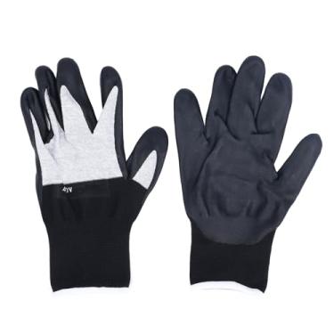 Imagem de Luvas Isoladas Elétricas, Luvas de Trabalho de Segurança Retardadoras de Chamas de Alta Tensão 400V Com Textura de Borracha Antiderrapante, Luvas de Eletricista (pretas)