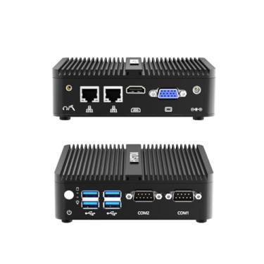 Imagem de HYSTOU Mini PC sem ventoinha Windows 10 Pro, J4125 Computadores de mesa pequenos Mini PC industrial, 8GB DDR4 RAM 256GB SSD Mini Desktop Pc, HD/VGA Dual Display, TPM2.0, Dual LAN, BT4.0, WIFI2.4G+5.0G