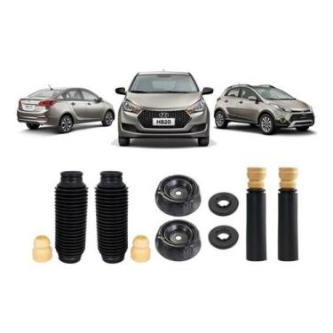 Imagem de Kit 4 Coxim Dianteiro Batente Traseiro Hb20 2017 2018 2019 - Qualykits