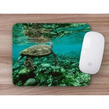 Imagem de Mouse Pad Emborrachado Personalizado Praia Mar Oceano Peixe - Deluzz, 