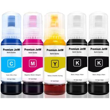 Imagem de 5x Tinta EPS T664 L110 L120 L200 L210 L220 L355 L365 664 - JetW