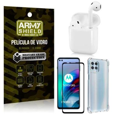 Imagem de Fone Bluetooth LY-122 Moto G100 5G + Capinha Anti Impacto + Película 3