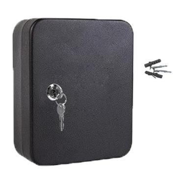 Imagem de menolana 20 Caixa de bloqueio de chave Organizador de chave Aluguel de carro Gabinete de chave Caixa de chave para executivos de hotel Vendas de imóveis, Preto com 2 Chaves