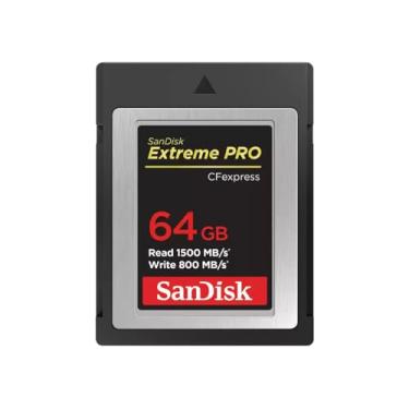 Imagem de SanDisk Cartão de memória Extreme PRO 64 GB CFexpress Type-B, 1500 MB/s de leitura, 800 MB/s de gravação