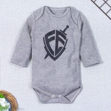 Imagem de Body longo de bebê escudo fé mescla - Era Uma Vez, 9-12M