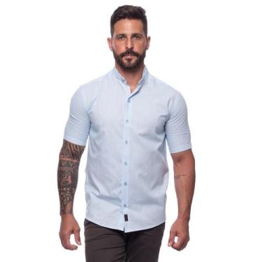 Imagem de Camisa Masculina Linho Manga Curta Gola Padre Lisa Casual - Teodoro Ca