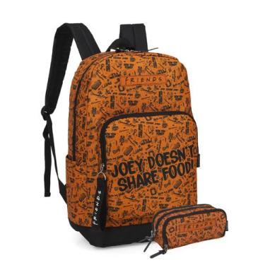 Imagem de Kit Escolar Friends Mochila Costas + Estojo Triplo ON - Clio