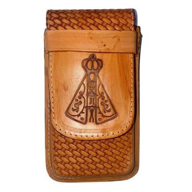 Imagem de Capa Bainha de Celular em Couro Modelo Premium - Com Passador para Cin