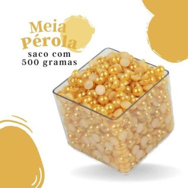 Imagem de Meia Pérola Amarelo Ouro - 04 Mm Pacote Com 500 Gramas - Nybc