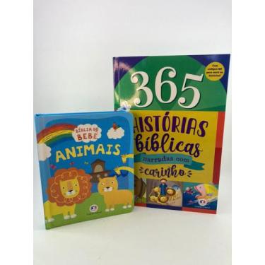 Imagem de Kit Com 1 Livro 365 Historias Bíblicas E Uma Bíblia Do Bebê