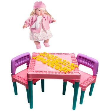 Imagem de Kit Mesinha de Atividades Com Boneca Rose Ring 3 Cantigas - Tritec e M