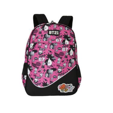 Imagem de Mochila escolar bt21 bts kpop varias cores estampa exclusiva - Clio, F