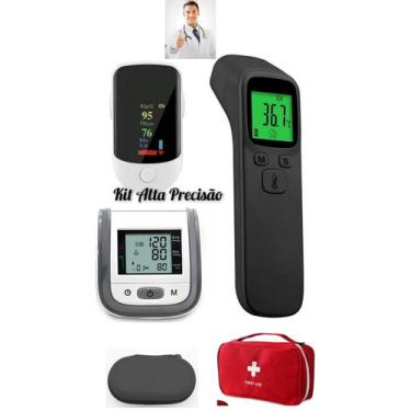 Imagem de Termômetro Infravermelho Testa  s/ Contato + Aparelho de Pressão Digit