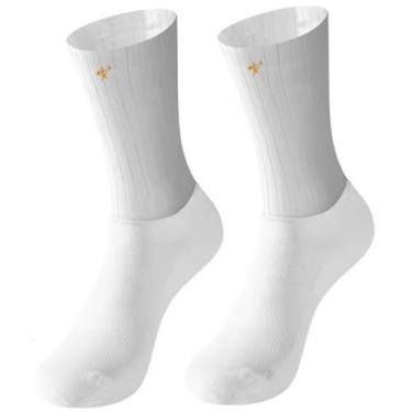 Imagem de Meia Ciclismo Gold Sports Aerodinâmica Siliconada Ice Longa 3/4  Anti 