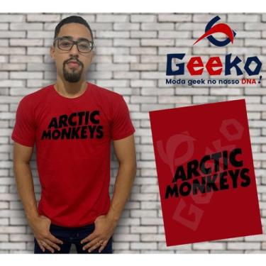 Imagem de Camiseta Arctic Monkeys Indie Alternativo Rock Geeko, Vermelho letra p