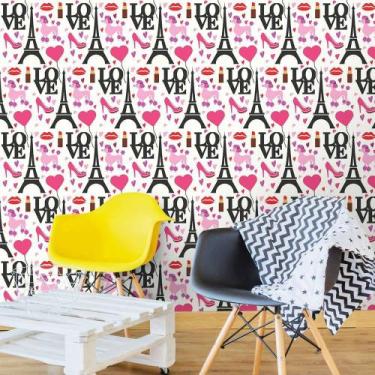 Imagem de Papel de Parede Love Paris - QCola, 0,60 x 2,50 metros