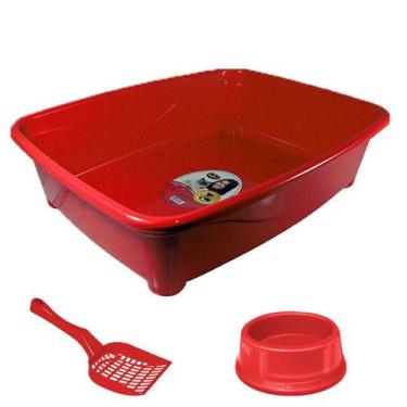 Imagem de Kit Gato Furacão Pet Classic 3 Peças Vermelho