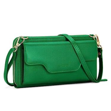 Imagem de nuoku Bolsas de ombro femininas pequenas, bolsas de mão para mulheres com porta-cartão de crédito, 5 - Verde escuro