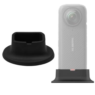 Imagem de PCTC Suporte de mesa antiderrapante de silicone compatível com Insta360 X4, leve e compacto, acessórios Insta360 X4 (preto)