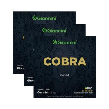 Imagem de Kit 3 Encordoamento Ukulelê Giannini Cobra Concert Soprano GEUKSC Nylo