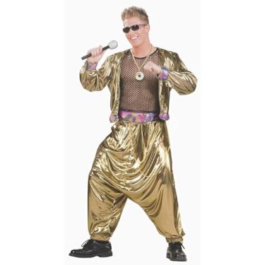 Imagem de Fantasia masculina de superstar dos anos 80, Dourado, Tamanho Único