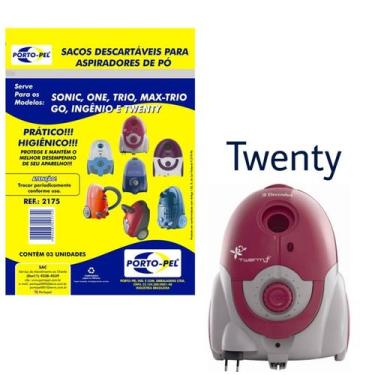 Imagem de Kit 3 Sacos Aspirador de Pó Electrolux - Twenty (2175) - Porto-Pel
