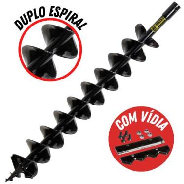Imagem de Broca Para Perfurador De Solo Kawashima Com Espiral Duplo E Lâmina de 