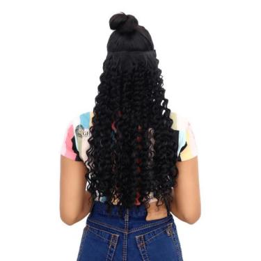 Imagem de Extensão De Cabelo Em Fibra Orgânica Weng Cacheado Com Aplique Tic Tac