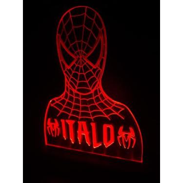 Imagem de Luminária Acrílico Personalizada - Homem Aranha - Ilumin&Art, Verde
