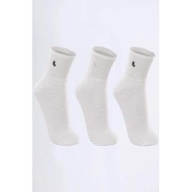 Imagem de Kit Com 3 Pares De Meia Adulto Lupo Sport - Padrao, Branco, 37 a 40